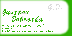 gusztav dobrotka business card