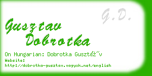 gusztav dobrotka business card